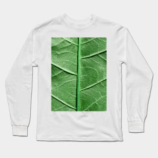 Veined Green Leaf Long Sleeve T-Shirt